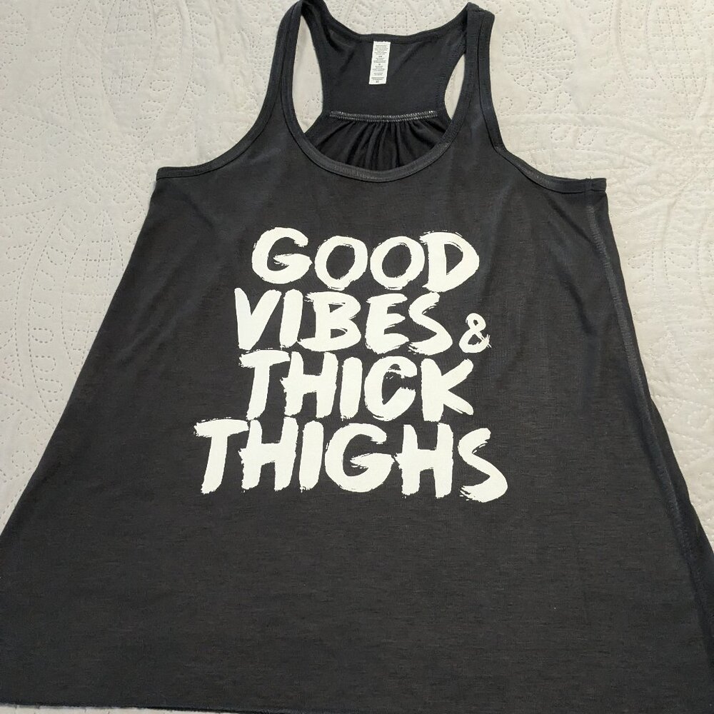 Barbells And Ponytails Flowy Tank Top Sz XS NEW